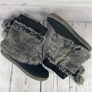 Qupid Faux Fur Boots Black Size 7.5